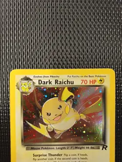 Pokemon Dark Raichu 83/82 Team Rocket Rara Holo Unlimited Wizards ENG Vintage - Image 2