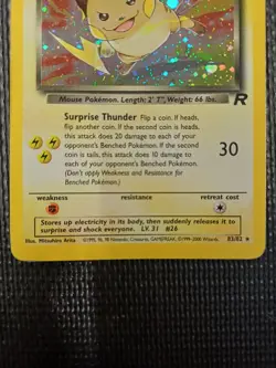 Pokemon Dark Raichu 83/82 Team Rocket Rara Holo Unlimited Wizards ENG Vintage - Image 3