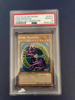 PSA 10 2023 YU-GI-OH! PROMO ADC1-EN001 DARK MAGICIAN ADIDAS COLLABORATION ENG - Image 1