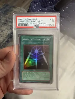 Swords of Revealing Light LOB-101 PSA 1 Legend Of Blue Eyes White Dragon - Image 1