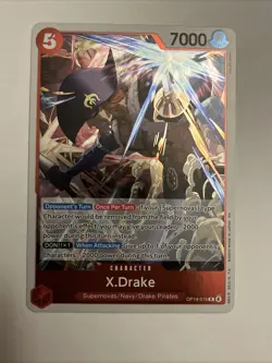 X.Drake Rare (R) OP14-016 The Azure Sea's Seven English Foil - Image 1