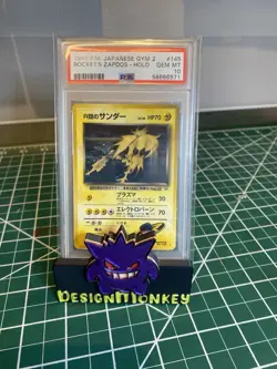 PSA 10 GEM MINT Rocket's Zapdos 1999 Japanese Gym 2 145 Holo Rare Pokemon Card - Image 1