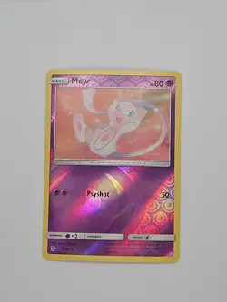 Mew Rare Hidden Fates 32/68 Psychic Reverse Holo Pokemon Card - Image 1