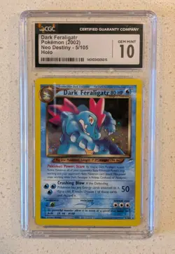 Dark Feraligatr Holo Neo Destiny 5/105 Pokemon Card CGC 10 [POP 14 None Higher] - Image 1