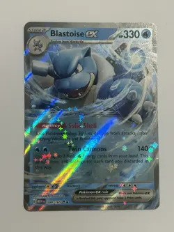 Blastoise EX 009/165 SV2A 151 Double Rare Pokemon TCG Card English (2) - Image 1