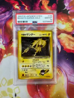 1999 Pokemon Japanese Rocket's Zapdos #145 Holo PSA 10 - Image 1