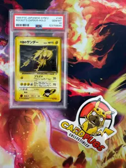 1999 Pokemon Japanese Rocket's Zapdos #145 Holo PSA 10 - Image 3