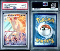 PSA 10 2025 POKEMON DRI EN-DESTINED RIVALS ILLUSTRATION RARE #189 RAPIDASH GEM - Image 3
