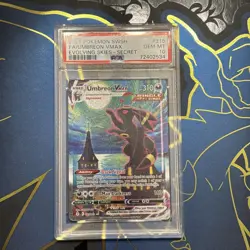 FA FULL ART UMBREON VMAX PSA 10 2021 POKEMON SWSH EVOLVING SKIES SECRET #215/203 - Image 1