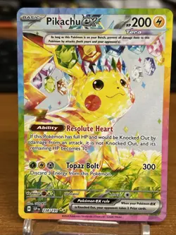 Pokemon TCG Pikachu ex 238/191 Surging Sparks Special Illustration Rare - Image 1