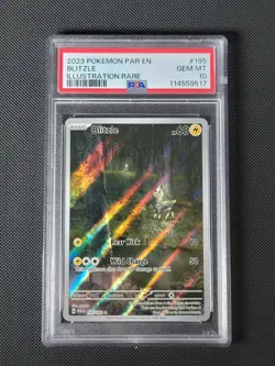 Pokemon - Blitzle - Paradox Rift - 195/182 - Illustration Rare - PSA 10 Gem Mint - Image 1