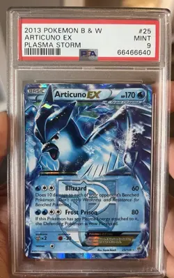 2013 POKEMON BLACK AND WHITE PLASMA STORM #25 ARTICUNO EX PSA 9 - Image 1