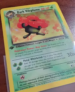 DARK VILEPLUME Pokemon Team Rocket 1st Edition Holo with Swirl 13/82 - NM - Image 3