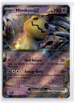 Pokemon TCG Mimikyu ex 004 Sv: Scarlet & Violet Black Star Promo Double Rare - Image 1