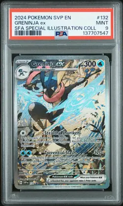 2024 POKEMON SVP EN-SV BLACK STAR PROMO #132 GRENINJA EX PSA 9 - Image 1