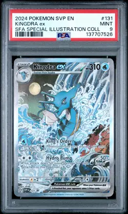 2024 POKEMON SVP EN-SV BLACK STAR PROMO #131 KINGDRA EX PSA 9 - Image 1