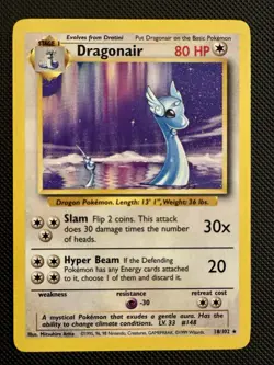 Pokemon TCG Dragonair 018/102 NM Base Set Rare Excellent Condition - Image 1