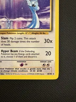 Pokemon TCG Dragonair 018/102 NM Base Set Rare Excellent Condition - Image 3