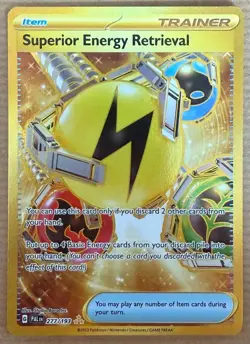 Pokemon Superior Energy Retrieval 277/193 Paldea Evolved Gold Hyper Rare Holo - Image 1