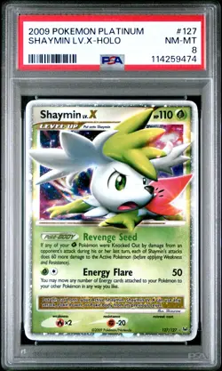 2009 POKEMON PLATINUM BASE SHAYMIN LV X #127 ULTRA RARE PSA 8 NM #114259474 - Image 1
