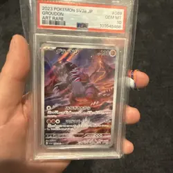 2023 POKEMON JPN SV3A-RAGING SURF ART RARE #069 GROUDON PSA 10 - Image 1