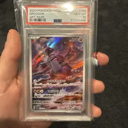 2023 POKEMON JPN SV3A-RAGING SURF ART RARE #069 GROUDON PSA 10 - Image 2