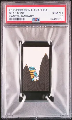 2013 Pokemon Hanafuda Kanto January BLASTOISE PSA 10 - Image 1