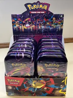 Pokemon TCG Mega Evolutions Mini Tin Display 10ct Sealed with Display Box - Image 1