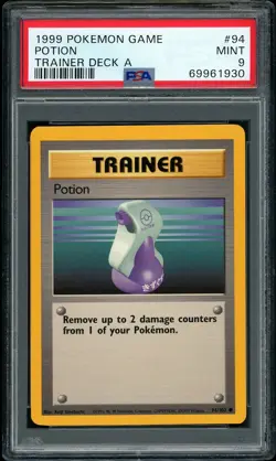 1999 Pokemon TRAINER DECK A Brock's Red Back Potion #94 PSA 9 MINT LOW POP - Image 1