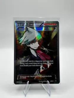 2015 POKEMON XY ANCIENT ORIGINS #95/98 STEVEN TRAINER ULTRA RARE FULL ART - Image 1