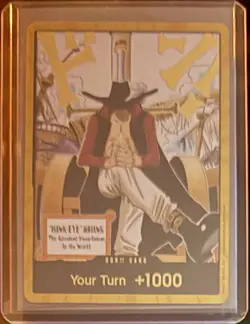 One Piece Hawk-Eye Mihawk Don!! Foil Card OP14 NM - Image 1