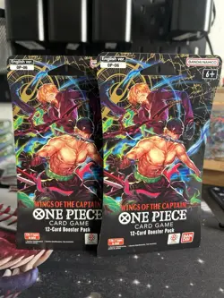 One Piece OP-06 Wings Of The Captain Blister Pack Sleeved Booster Pack Lot Of 2 - Image 1