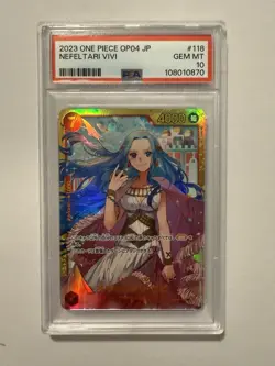 Nefeltari Vivi OP04-118 PSA 10 One Piece Kingdoms Alt Art Japanese Usa Seller - Image 1