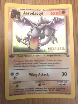 Aerodactyl 1st Edition Holo Prerelease Pokemon Card - Image 2