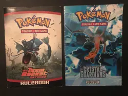 2 Pokemon Rulebook Card Manual Crystal Guardians Charizard EX Team Rocket Return - Image 1