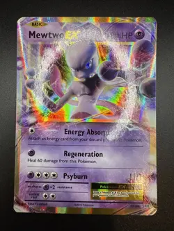 Pokemon TCG Mewtwo EX Full Art Holo Card 52/108 XY Evolutions, NM - Image 3