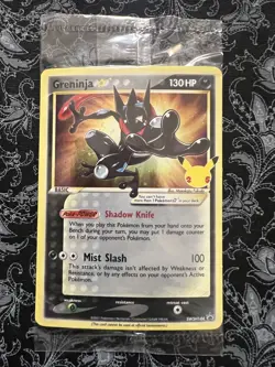 2021 Pokemon Celebrations Greninja Gold Star SWSH144 Promo Card Sealed NEW MINT - Image 1