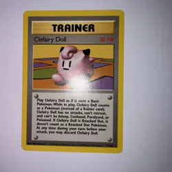 Clefairy Doll Base Set 70/102 Regular Rare Shadowless NM Pokemon Card TK - Image 1