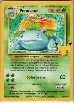 Venusaur 15/102 Celebrations: Classic Collection - Pokemon Card - NM - Image 1