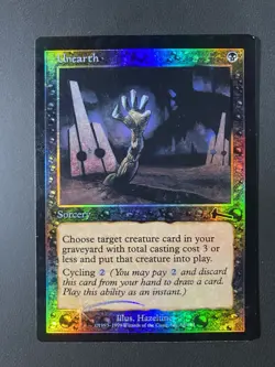 1x Unearth Urza's Legacy FOIL MP/Moderate Play - Mtg - Image 1