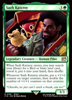 MTG Sazh Katzroy 199 Rare Foil Final Fantasy - Image 1