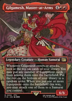 MTG Gilgamesh, Master-at-Arms 338 Rare Borderless Final Fantasy - Image 1