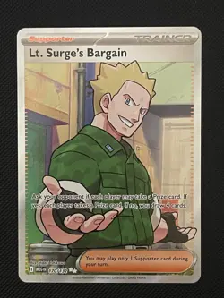 Pokemon - Lt. Surge's Bargain - MEG 170/132 - Full Art - Trainer - English - NM - Image 1
