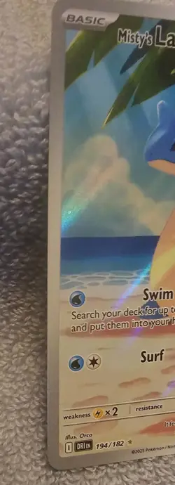 Pokemon`Misty's Lapras 194/192 Rare Illustration Destined Rivals - Image 2
