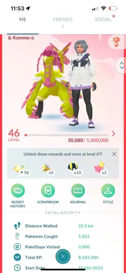 Pokemon Go (Stage 46 ) Shiny Kommo-o ( 34 Shinys ) ( Reduced) - Image 1