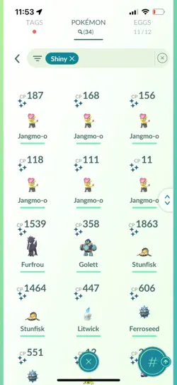 Pokemon Go (Stage 46 ) Shiny Kommo-o ( 34 Shinys ) ( Reduced) - Image 4