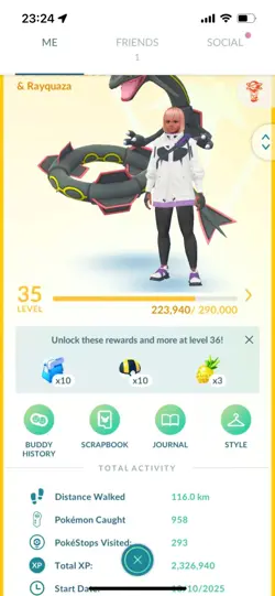 Pokemon Go (Stage 35 ) Shiny Legendary Rayquaza ( 4 Shinys ) (Reduced !) - Image 1