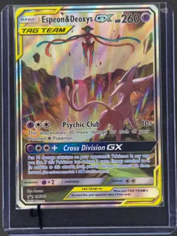 Espeon Deoxys GX SM240 Pokemon Sun Moon Promo 2020 LP 🔥🔥🔥 - Image 3
