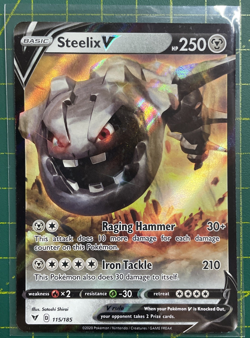 Pokemon TCG Steelix V Vivid Voltage 115/185 Holo Ultra Rare Near Mint - Image 1