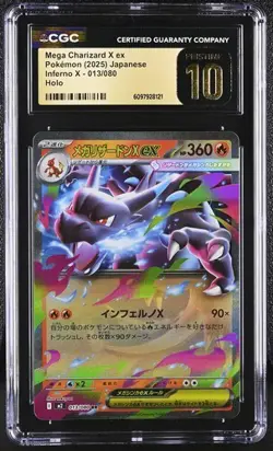 Mega Charizard X EX Holo CGC 10 Pristine Pokemon (2025) JPN Inferno X 013/080 - Image 1